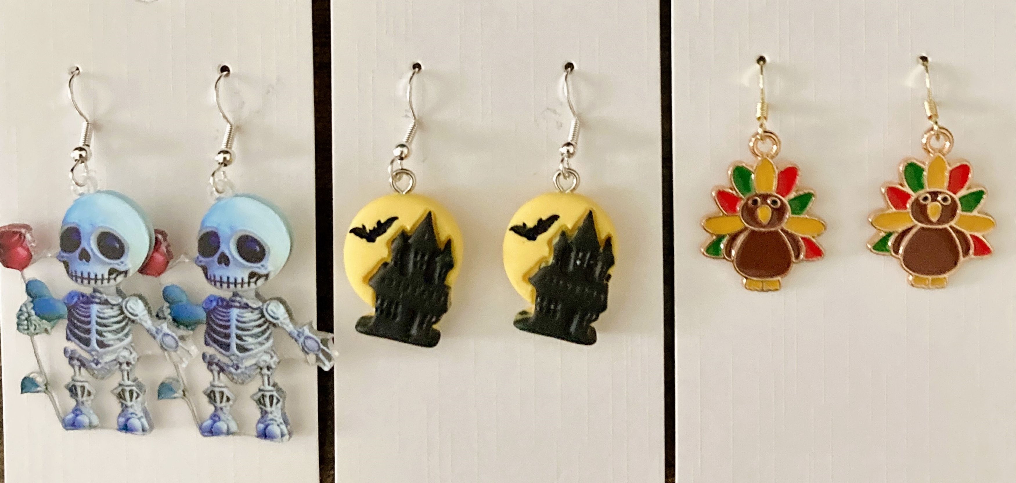 Halloween and Thanksgiving pierced earrings