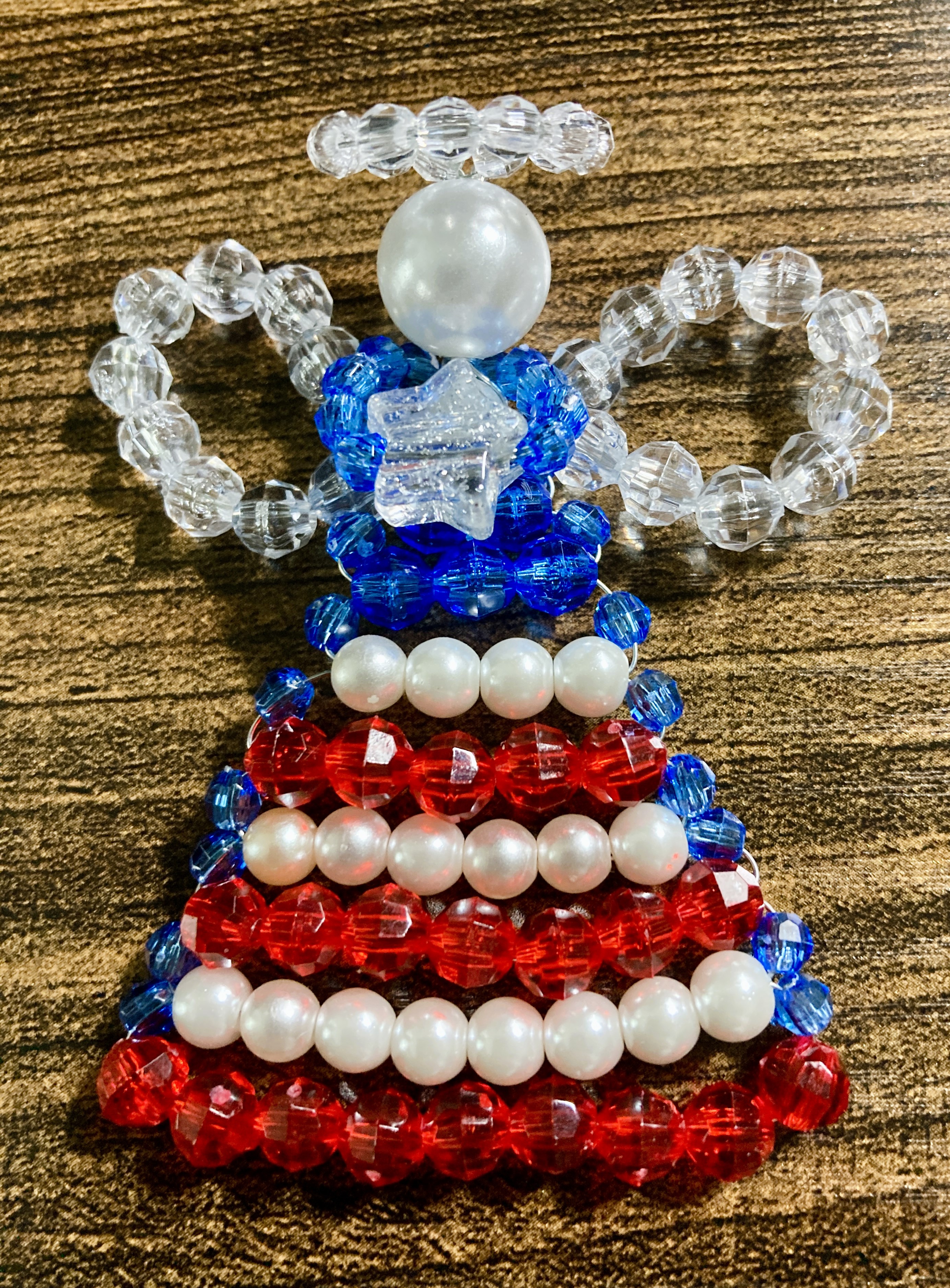 Beaded Patriotic Angel