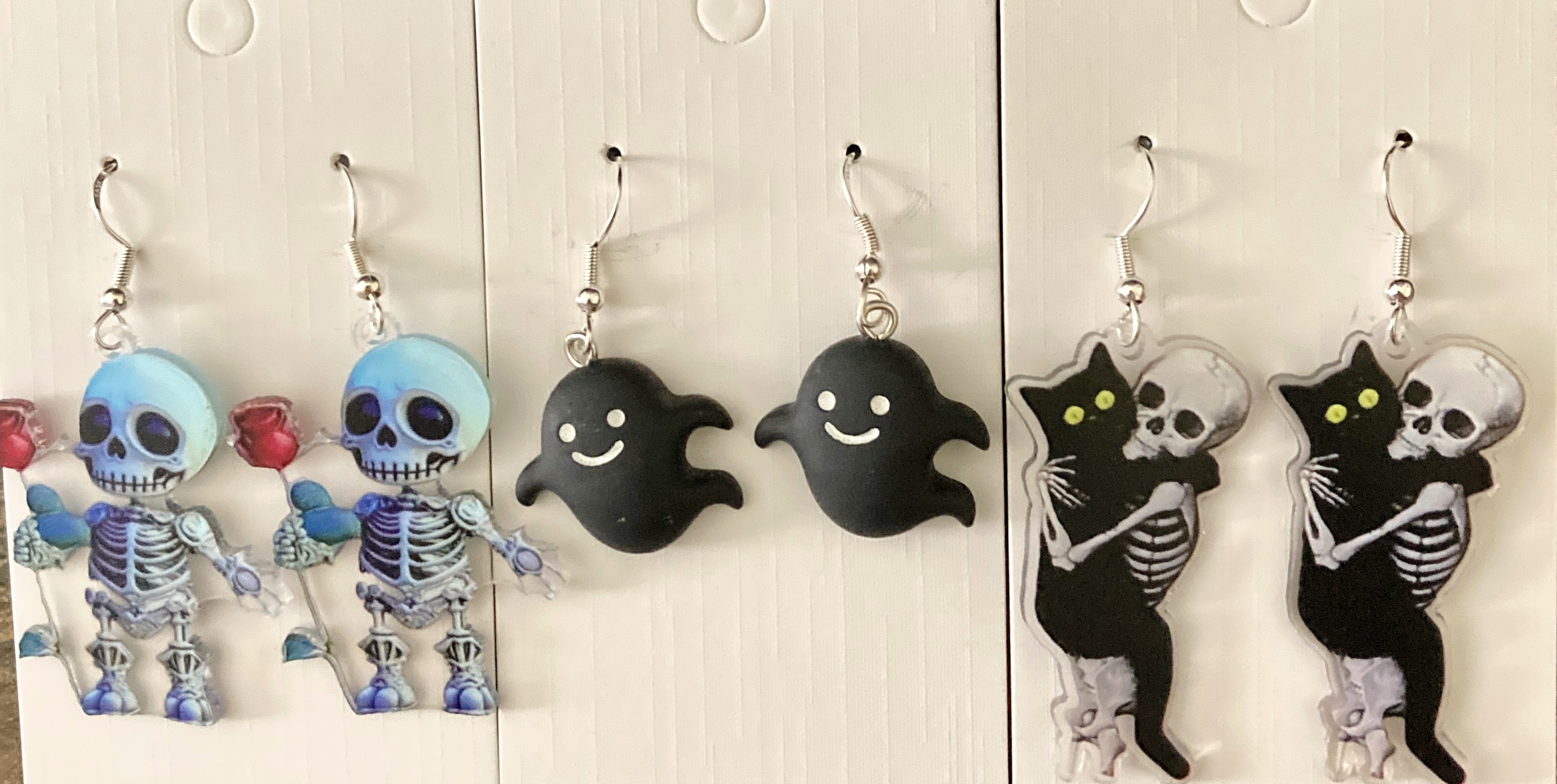 Three pair of Halloween Pierced Earrings