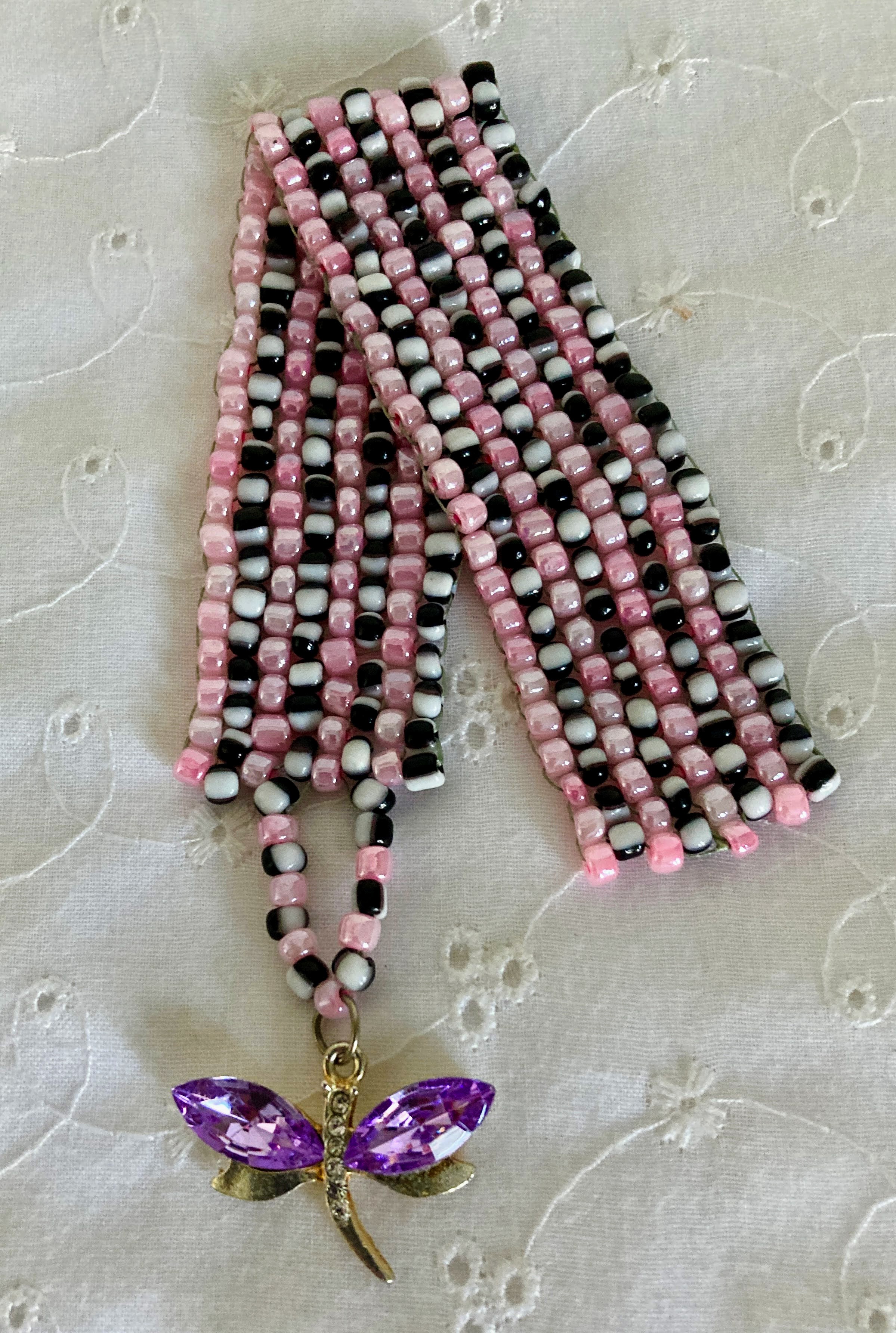 Beaded Bookmark With Dragonfly Charm